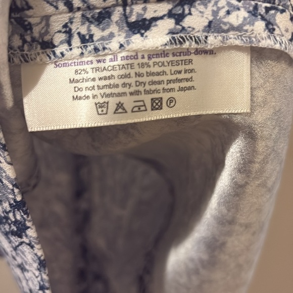 MM Lafleur blue/white Sheath Midi Dress Sleeveless scoop Neck - size 8 - Picture 4 of 7